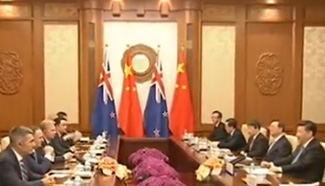 President Xi meets New Zealand's PM