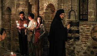 Orthodox Christian worshippers attend Easter mass in Greece