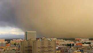 Sandstorm engulfs northwest China's Gansu