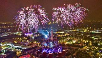 Night scene of Shanghai Disney Resort