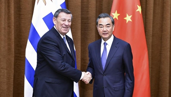 Chinese FM meets Uruguayan counterpart in Beijing