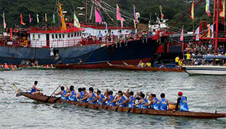 Annual dragon boat race held to mark Duanwu Festival in HK