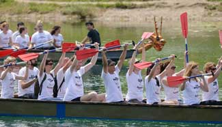 Dragon boat competition held in Croatia