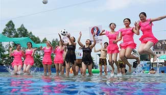 People enjoy themselves with water in SW China