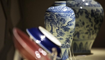 Masterpieces of Chinese ancient porcelain exhibited in Rome, Italy