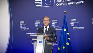 Donald Tusk speaks at news conference on results of Britain's EU referendum