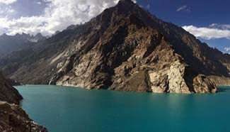 Scenery of Attabad Lake in northern Pakistan