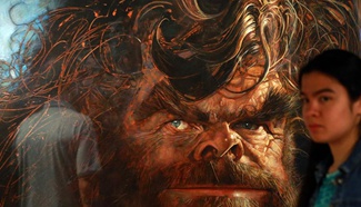 Exhibition of art works by German caricaturist held in Frankfurt