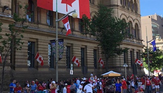 People celebrate national day of Canada in Ottawa