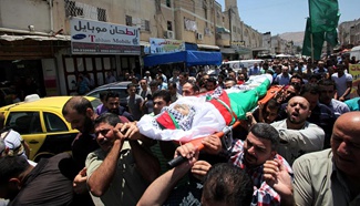 Funeral of Palestinian Tayseer Habash held in Nablus