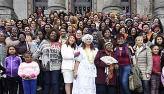 Afro-descendant women pose for group photo in Uruguay