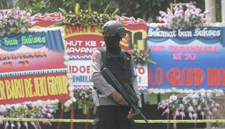 Police officer injured as suicide bombing hits police station in Indonesia