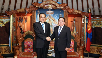 Chinese premier meets Mongolian president in Ulan Bator