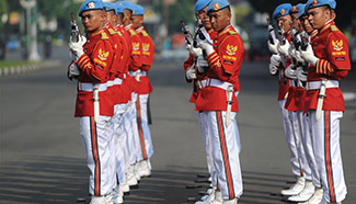 Show of Indonesian Guard of Honor held in Indonesia