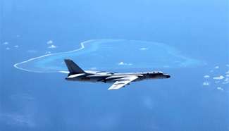 PLA Air Force conducts combat air patrol in South China Sea