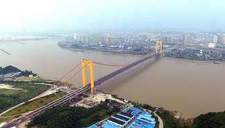 Zhixi Yangtze River Bridge opens for traffic in central China's Hubei