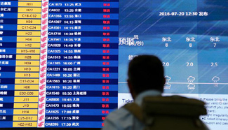 212 flights canceled in Beijing due to continuous rainfall