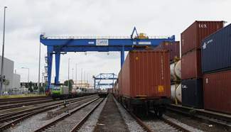 Eight cargo trains carrying Chinese products arrive in Germany