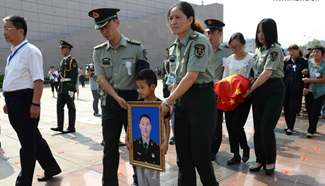 Funeral for Chinese UN peacekeeper held in E China
