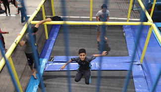 Daily life of Palestinian children at summer camp
