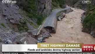 Floods and landslides destroy Sichuan-Tibet Highway