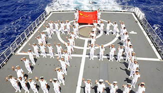 Chinese fleet participating in RIMPAC celebrates China's Army Day