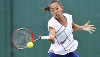 Chinese athletes attend training session of tennis in Rio