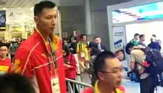 Chinese men's basketball team arrives in Rio