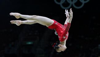 Chinese gymnasts compete in women's artistics gymnastics qualification