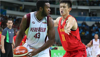 Venezuela beats China in men's preliminary round match of basketball