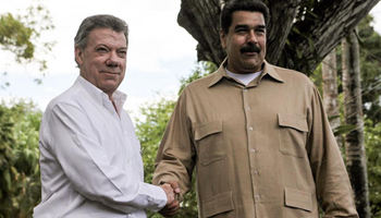 Venezuelan president meets Colombian counterpart to discuss border issue