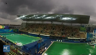 Rio Olympic organizers to remove green water in pool