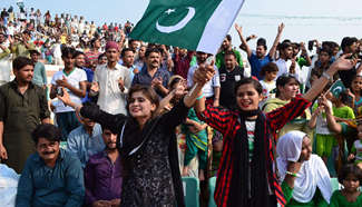 Pakistani people celebrate Pakistan's Independence Day
