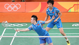 China's Tang Yuanting, Yu Yang win 2-0 at women's doubles quarterfinal of Badminton