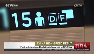First self-developed bullet train launched in NE China