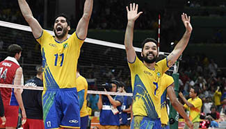 Brazil wins men's semifinal of Volleyball
