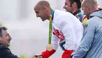 Liam Heath of Great Britain wins gold medal of men's kayak single 200m final