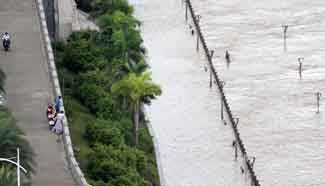Water level of Yongjiang River in Nanning rises to 70.11 m