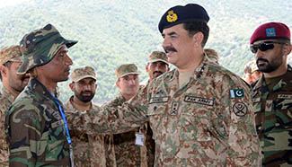 Pakistani army chief general visits troops for cross-border security