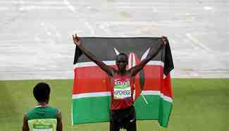 Kenya's Eliud Kipchoge wins gold medal of men's marathon at Rio Olympics