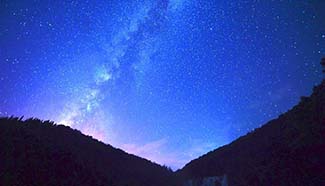 Starry sky seen in Jiulong Waterfall Scenic Spot of Yunnan