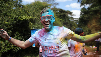 Color Run held in Nairobi, capital of Kenya