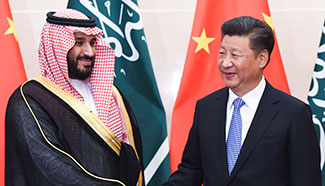 President Xi meets with Saudi Arabia's deputy crown prince