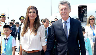 Argentine president arrives in Hangzhou to attend G20 Summit