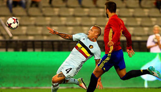 Spain beats Belgium 2-0 during friendly match in Brussels