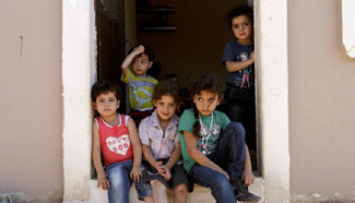 Daily life of Syrian children in Harjelah refugee camp