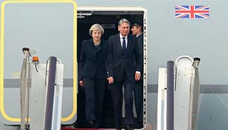 British PM arrives in Hangzhou to attend G20 summit
