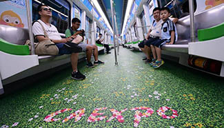 Subway decorated with China-ASEAN themed paintings in S China