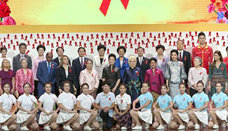 Peng Liyuan, spouses of leaders attending G20 promote prevention of AIDS