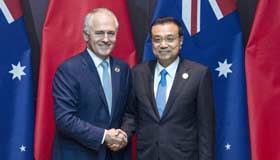Premier Li Keqiang speaks to Turnbull, Medvedev